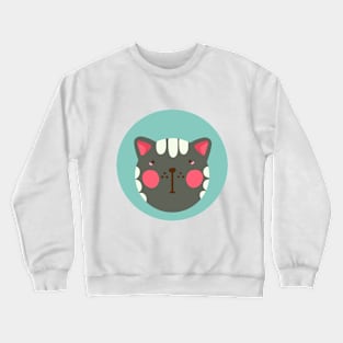 cute silly drawn kitty cat design 2 Crewneck Sweatshirt